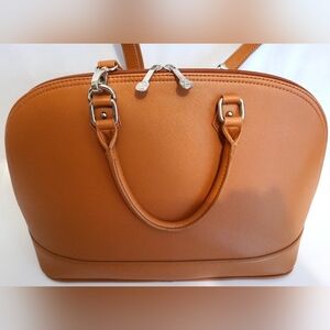 JM New York Lg Tote Shoulder Travel Bag Purse Tan Career Casual Business